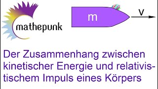 Der Zusammenhang zwischen kinetischer Energie und relativistischem Impuls eines Körpers [upl. by Marrilee46]