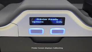 Fargo HDP5000 Card Printer  How to calibrate HDP5000 print ribbon [upl. by Ahsenod]