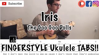 IRIS The Goo Goo Dolls FINGERSTYLE Ukulele TUTORIALTAB [upl. by Chapel]