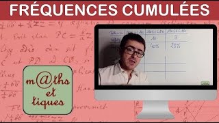 Calculer les effectifs cumulés et les fréquences cumulées [upl. by Anuat]