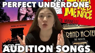 PERFECT UNDERDONE AUDITION SONGS [upl. by Jueta]