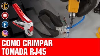 COMO CRIMPAR TOMADAS RJ45 EM CABO DE REDE 3 FERRAMENTAS INCRÍVEIS 😉 [upl. by Enyalahs]