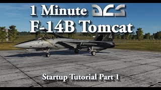 1 Minute DCS  F14B Tomcat  Startup Tutorial Part 1 [upl. by Raasch656]