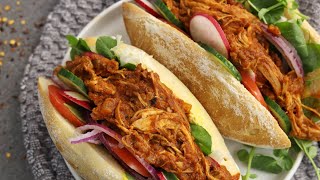 How To Make Pan con Pollo El Salvador most popular dish [upl. by Ativ]