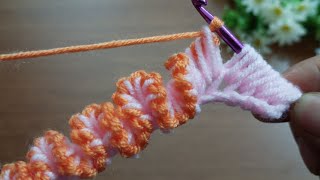 wooov💯💥 very easy I made Tunisian carnations knittingcrochet [upl. by Fry]