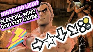 The BEST EWGF Guide Smash Ultimate How to ACTUALLY Kazuya Electric Wind God Fist — NINTENDO LIED [upl. by Ahtnahc]