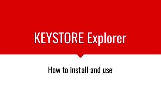 Keystore Explorer Quick Overview [upl. by Ardnik167]