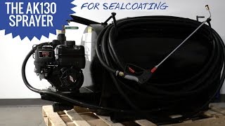 Sealcoat Sprayer Machine  AK130 for Residential Sealcoating [upl. by Wilmott152]