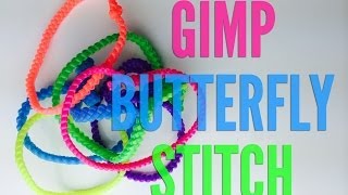 How to Make a Butterfly Gimp Bracelet  Step by Step Boondoggle Tutorial [upl. by Ayrotal]