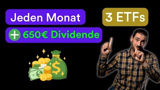 Jeden Monat Dividenden 3 ETFs mit hoher Dividendenrendite  500€ passives Einkommen [upl. by Anihs]