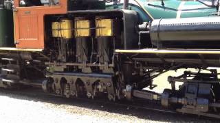 Dixiana Shay Roaring Camp and Big Trees Narrow Gauge Railroad May 19 2012 [upl. by Aisined635]