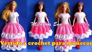 Vestido tejido a crochet para muñecas paso a paso  Ropa para Muñecas [upl. by Oswin50]