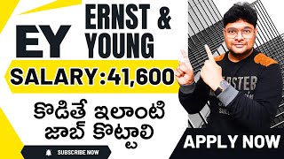 EY Recruitment 2024  Ernst amp Young jobs  EY Work from home job  Tech amp Non Tech jobs 2024 [upl. by Reyaht]