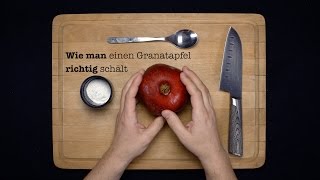 wie man richtig EINEN GRANATAPFEL SCHÄLT Lifehack  Tutorial [upl. by Pentha]