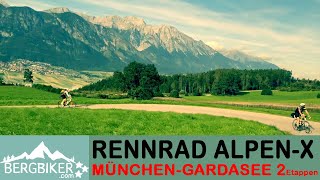 Rennrad Alpencross MünchenRiva 🚴 Alpenüberquerung Rennrad Alpencross [upl. by Noyerb]