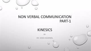 Non verbal communicationkinesics explained in Hindi [upl. by Htebasile]