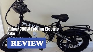 Auloor 750W Folding Electric Bike Review 2024 [upl. by Suoivatnod218]