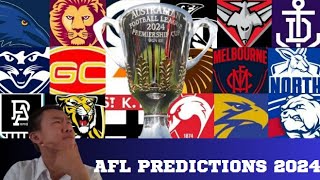 AFL FIXTURE AND LADDER PREDICTIONS 2024 [upl. by Catrina]