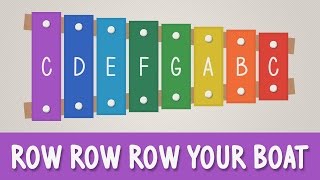 How to play Row Row Row Your Boat on a Xylophone  Easy Songs  Tutorial [upl. by Leah]