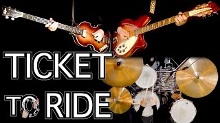 Ticket To Ride  Guitars Bass and Drums Cover  Instrumental [upl. by Arrim]