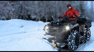 Best ATV for Snow Plowing Can Am Outlander 6x6 ATV with Snow Plow [upl. by Hafirahs63]