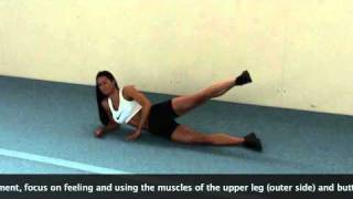 lying abductor muscle exercise  abductor lift for buttocks [upl. by Burt]