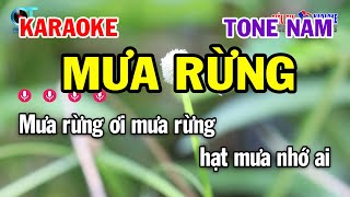 Karaoke Mưa Rừng Tone Nam  Dm  Nhạc Sống Hay  Siêu Thị Karaoke [upl. by Orgell]