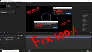 Adobe After effects 3D render failed5070 5027 and more  Solved [upl. by Pathe155]