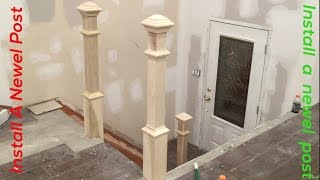 Install a Newel Post [upl. by Hulbig]