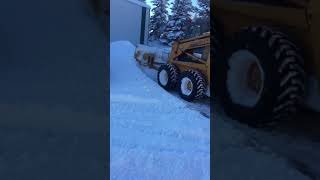 case 1845c with 8ft HLA blade plowing snow [upl. by Egiap709]