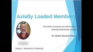 Axially Loaded Members  Lecture I Urdu [upl. by Eniamraj]