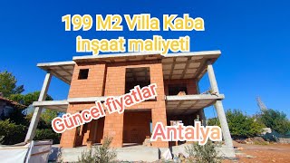 199 M2 villamızın kaba inşaat maliyeti [upl. by Etselec]