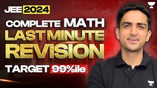 JEE 2024  Complete Maths Revision in One Shot [upl. by Goldina]