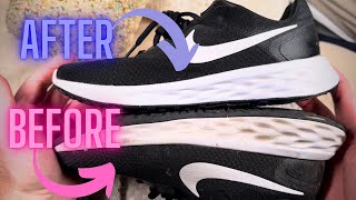 See how well The Pink Miracle Shoe Cleaner works [upl. by Seys]