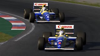 Patrese Gets Angry After Being Brake Tested By Mansell Assetto Corsa Racing Like n Subscribe [upl. by Enaywd]