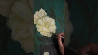 Paint with me 🎨🌸 Peonies are some of my favourite flowers art shorts painting [upl. by Ginny]