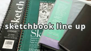 See My Current Sketchbook Line Up for Drawing and Mixed Media  Favorite Sketchbooks [upl. by Vorster]