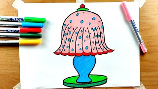 Lamp Drawing for Kids 🔦 [upl. by Chladek378]