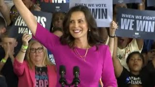 Gov Gretchen Whitmer speaks at HarrisWalz rally in Detroit [upl. by Kannav733]