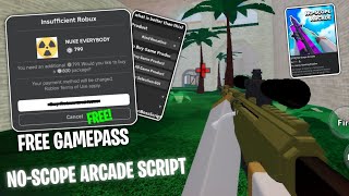 VERY OP Free Gamepass Script  Noscope Arcade Script  HNBLOX [upl. by Nona]