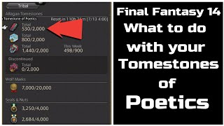 Final fantasy XIV What to do with your Tomestones of poetics in shadowbringers [upl. by Odnaloy937]