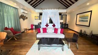 Sunset Beach Pool Villa with Whirlpool Room Tour  Kandima Maldives [upl. by Buhler]