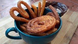 Eggless Churros in Indian Kitchen without piping bag  Churros [upl. by Dianemarie]