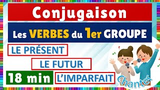 Conjugaison des verbes du premier groupe  Présent Futur et Imparfait de lIndicatif [upl. by Niltyak]