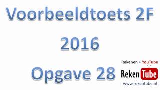 Rekentoets 2F 2016 opgave 28 [upl. by Nevet]