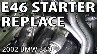 BMW E46 Starter Replacement DIY [upl. by Rea311]