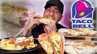 TACO BELL MUKBANG  NEW GRILLED CHEESE BEEF BURRITO  NACHOS BELL GRANDE  FRITOS BEEF BURRITO [upl. by Lemor]