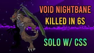 AQW  Void Nightbane Solo WR Chrono Shadowslayer 6sec [upl. by Sucram]