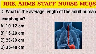 RRB AIIMS STAFF NURSE MCQS nursingofficerexamquestions [upl. by Enomis]