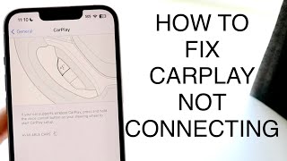 How To FIX Apple CarPlay Not Connecting 2023 [upl. by Desdee]